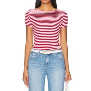 L'AGENCE - Ressie - Stripe Crewneck T-shirt - S/P - Retail $135 - Quality Brand!